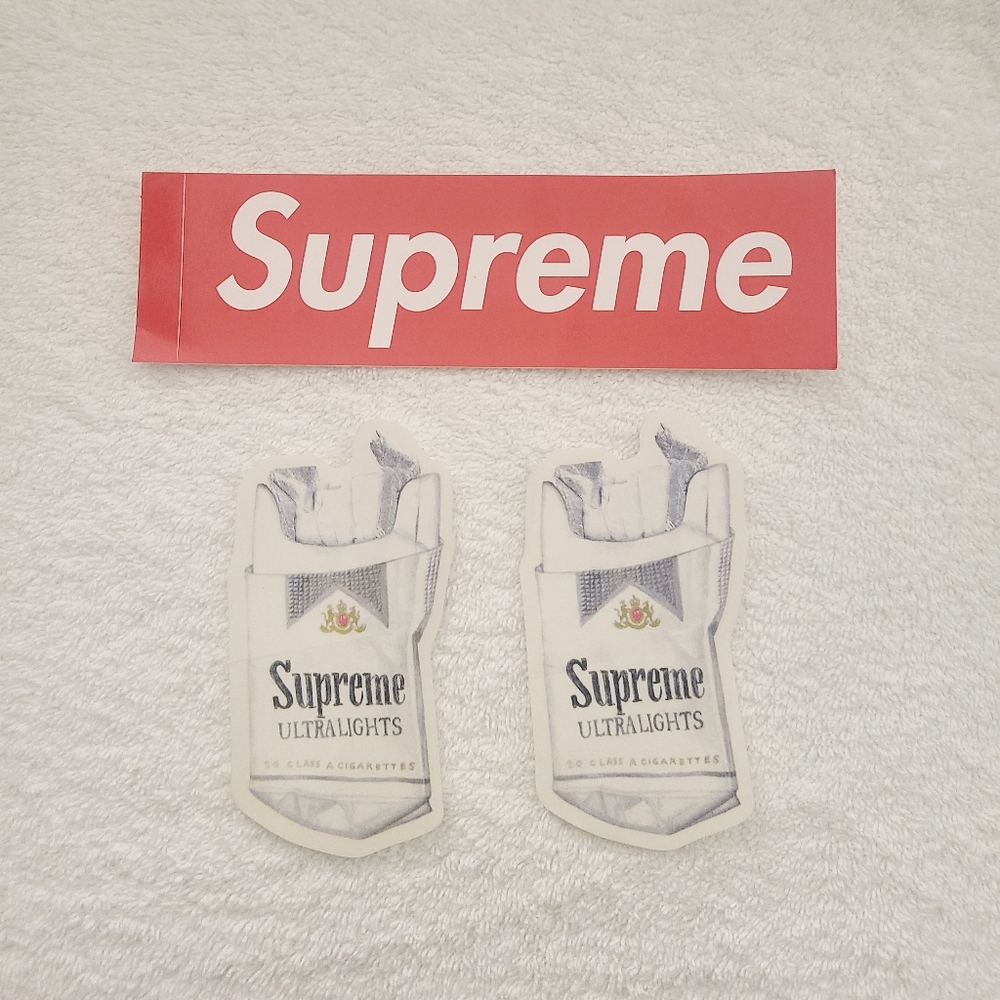Supreme Trash Ultralights Cigarettes 3  item Stickers 100% Authentic SS23 Season